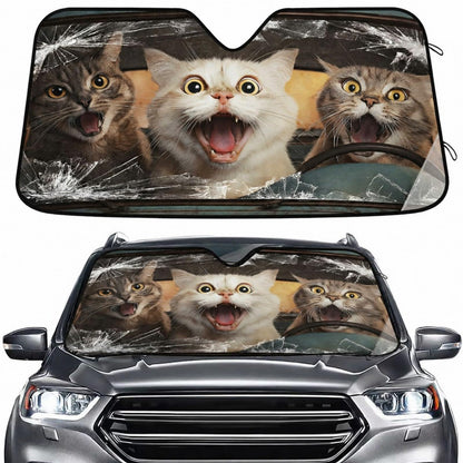 Sea Turtle Teal Windshield Sun Shade for Car Auto SUV Truck Foldable Front Window Sunshade Sun Visor Protector Block UV Rays Reflect Heat, 55" x 28"