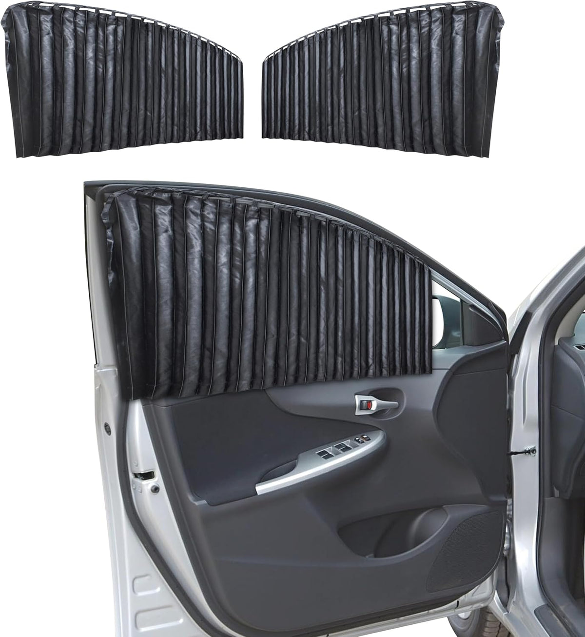 EcoNour Car Curtains for Front Windows 2 Pack, Car Privacy Magnetic Shades