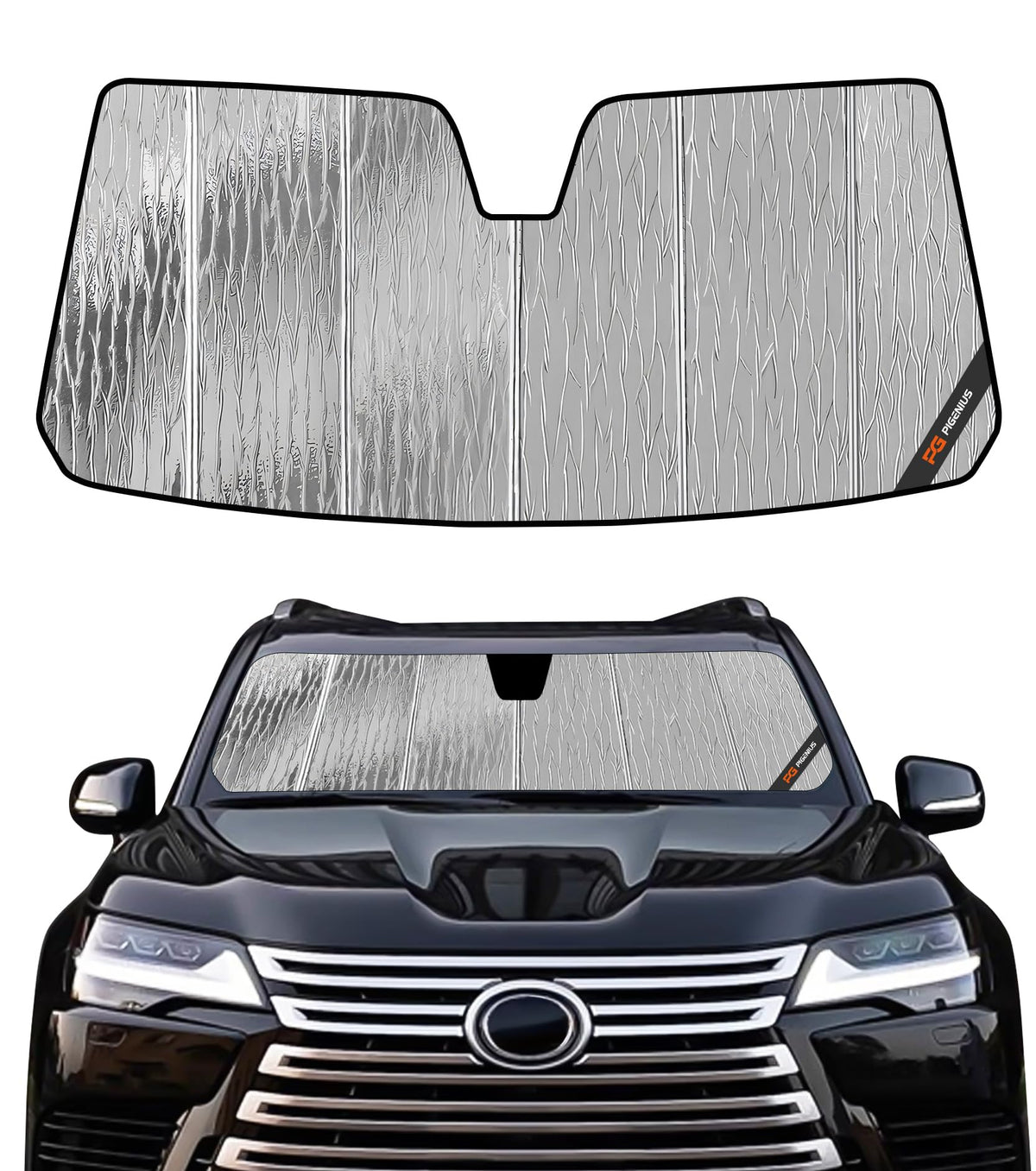Pigenius Windshield Sunshade for Lexus IS200t/IS250/IS300/IS350/IS F 2014-2020 Front Window Sun Shade - AstraGuard