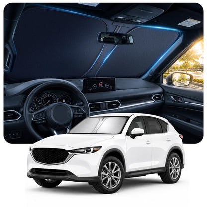 [2026 Upgraded] DooGooCcoo Windshield Sun Shade for Honda Civic 2022-2025 2026 [Cooling Ice-Crystal, 100% Sun Block ] Sunshade for Car Windshield for Honda Civic Sun Shade, Custom Fit Civic.