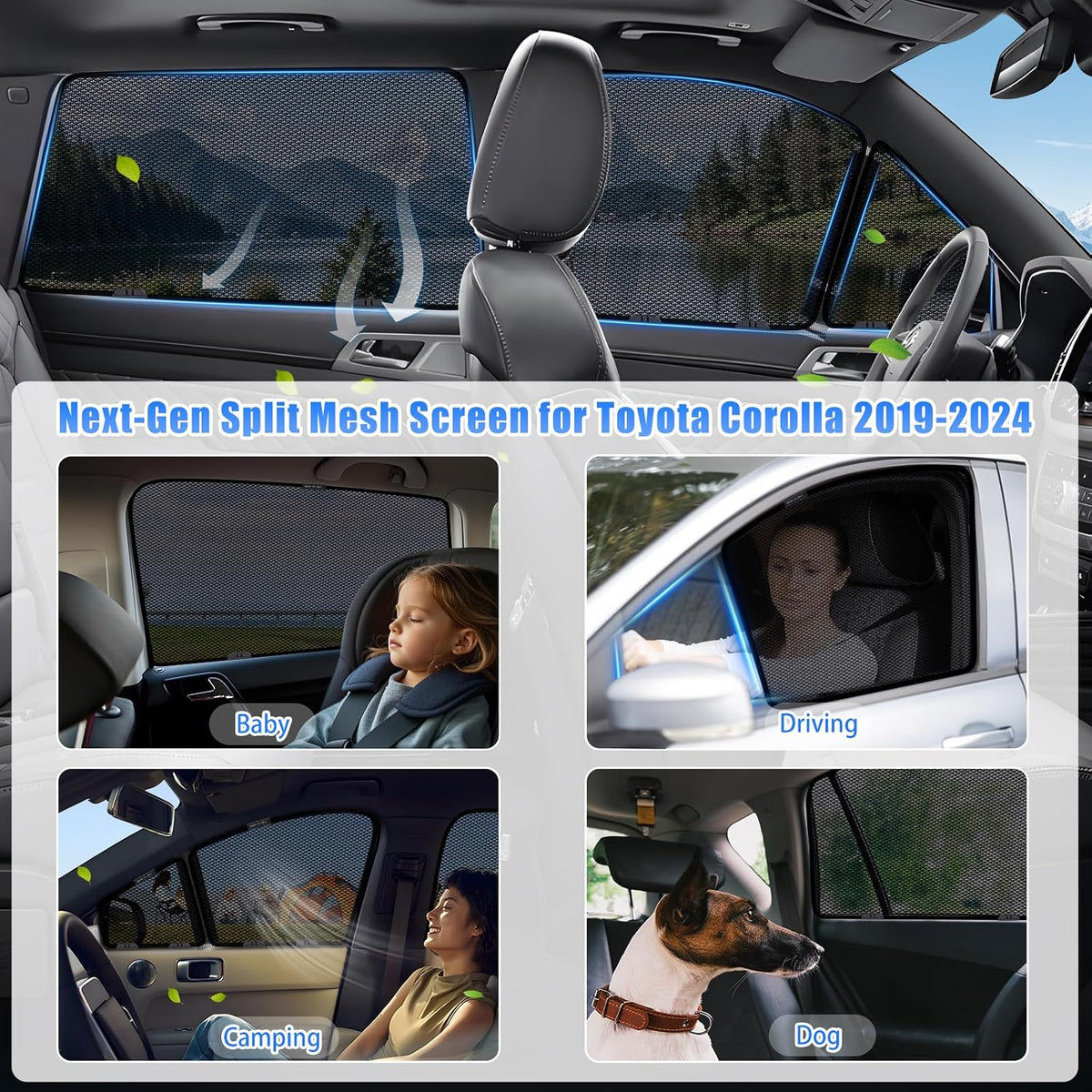 ZATOOTO Toyota Rav4 Window Shade 2019-2024, Breathable & Bug-Free