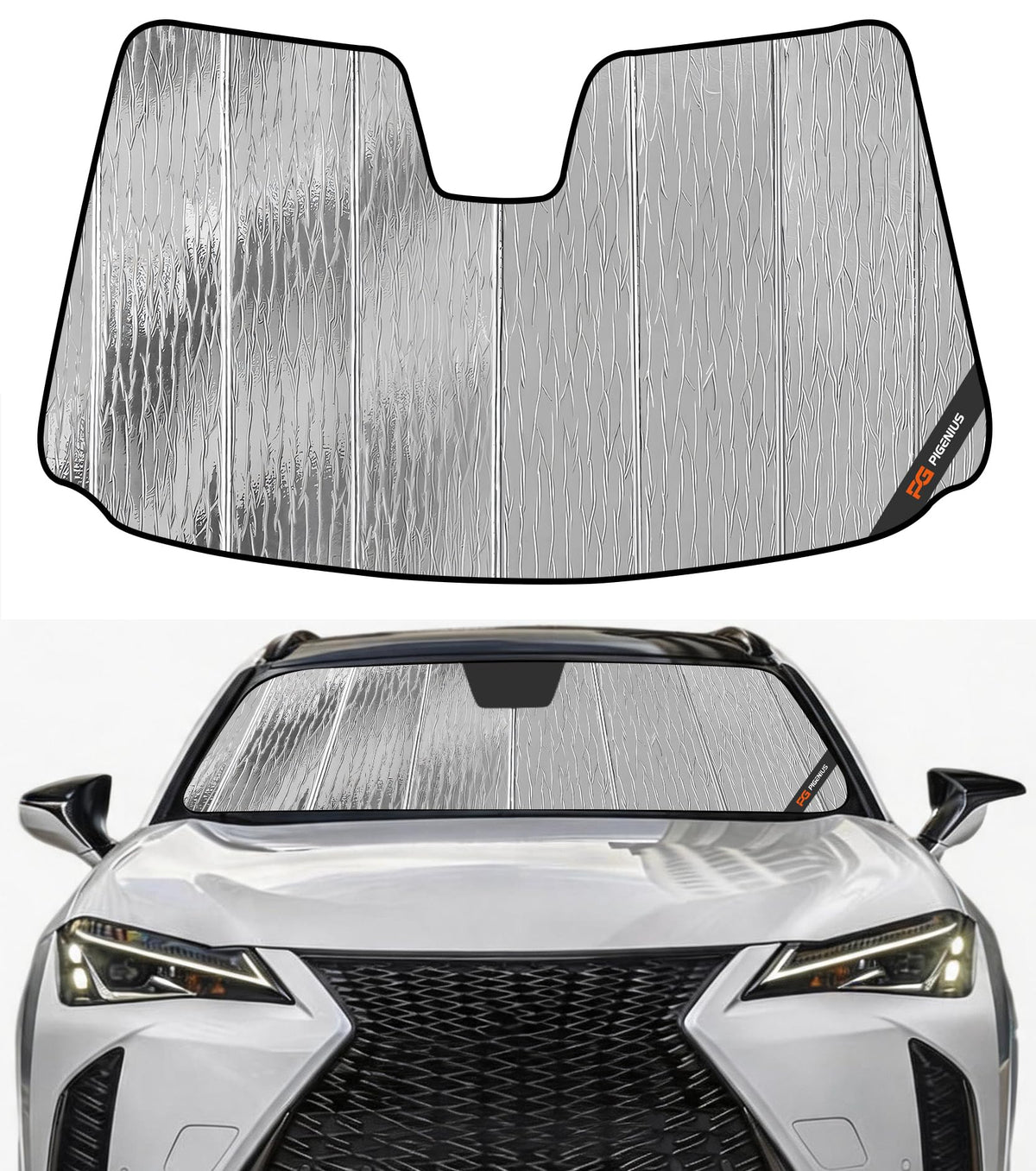 Pigenius Windshield Sunshade for Lexus IS200t/IS250/IS300/IS350/IS F 2014-2020 Front Window Sun Shade - AstraGuard