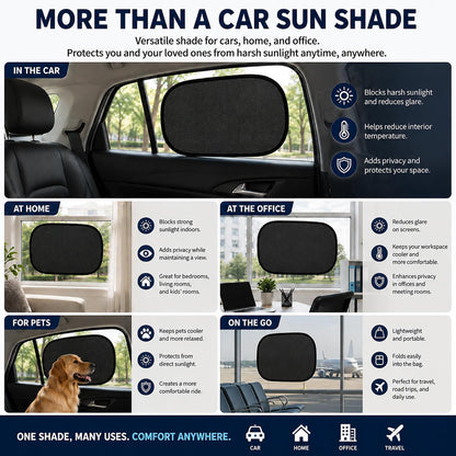 Static Cling Car Window Shades, UV Protection, 2 Pack