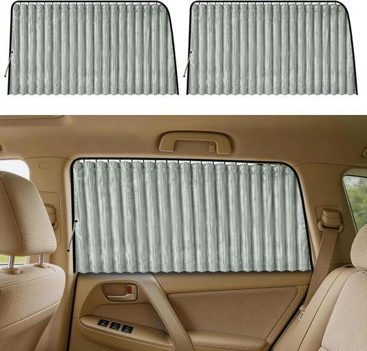 ZATOOTO Magnetic Side Window Covers for Privacy Baby Sun Shade, 2 Pack Grey