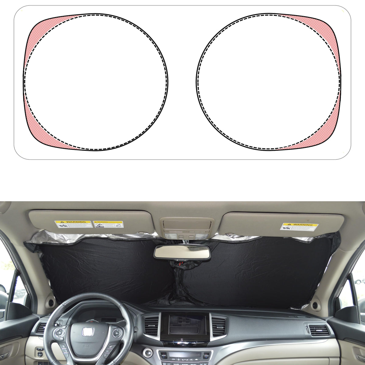 Car Windshield shade for Automotive windshield sunshades with Storage Pouch by A1 Sun Shade Foldable Truck Suv Front Window Shield Blocker Visor Protector Cover for Interior Accessories for Heat Large