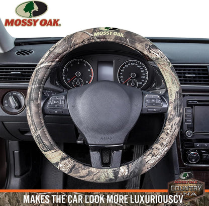 Mossy Oak Full Camo Steering Wheel Cover - Made from Premium Cotton Twill, Universal Fit for 14 1/2 to 15 inches - Official Licensed Product