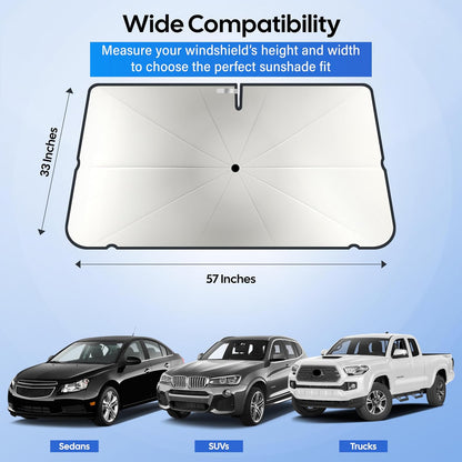 Econour Windshields Sun Shade for Car, Foldable Car Sunshade & Window Tint