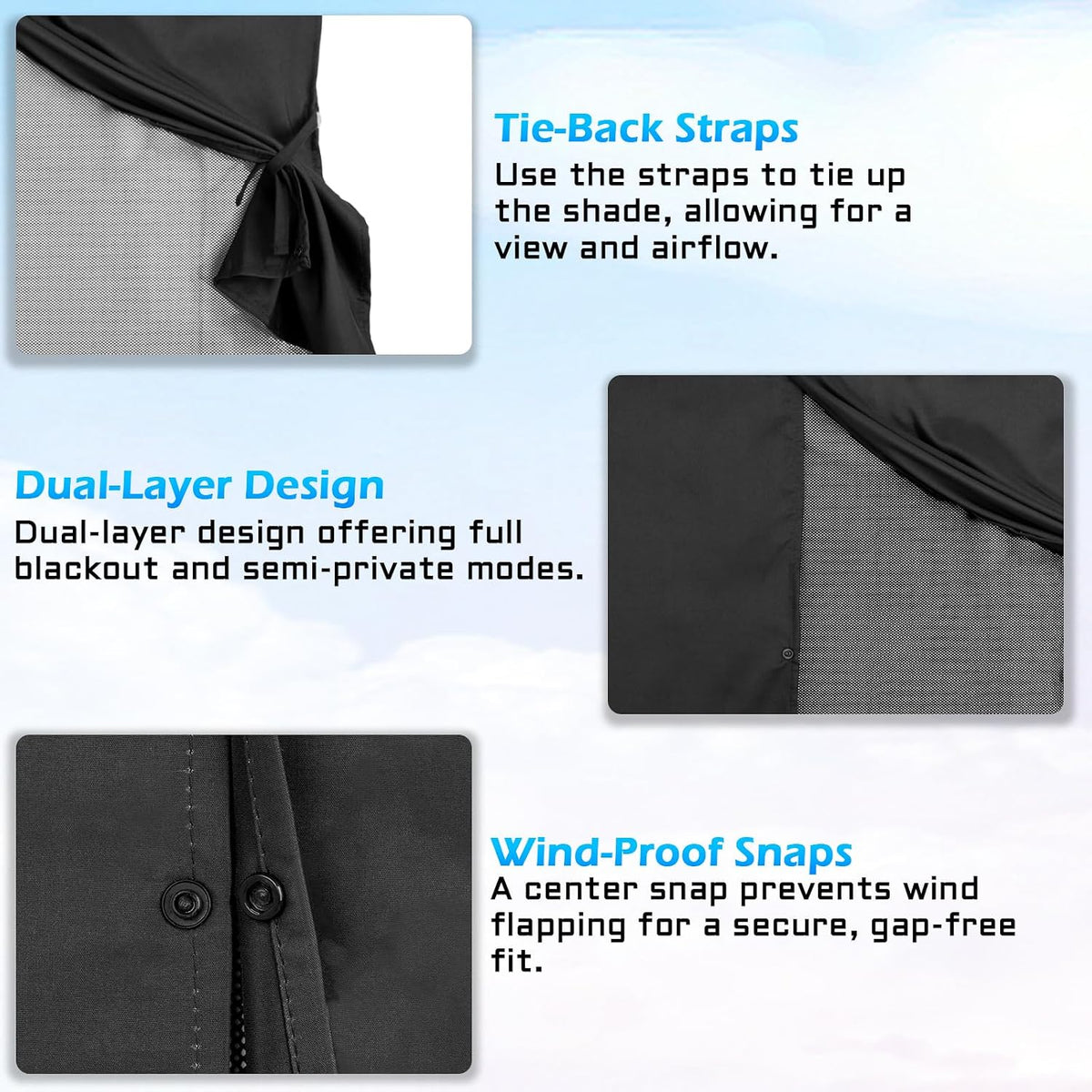 Car Window Shades, 2 Packs Magnetic car Sun Shade for Baby, Double Layers Magnetic Design for Full Covers/Half Shade Options, Window Curtains for Heat/UV Protection Sun Block Covers