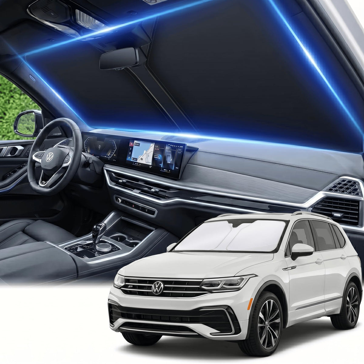 for Honda Accord 2018-2022 Windshield Sun Shade Front Window Shade Custom Fit Accord Accessories Sun Visor Foldable Shade Blocks UV Rays Summer Must Have Car Accessories