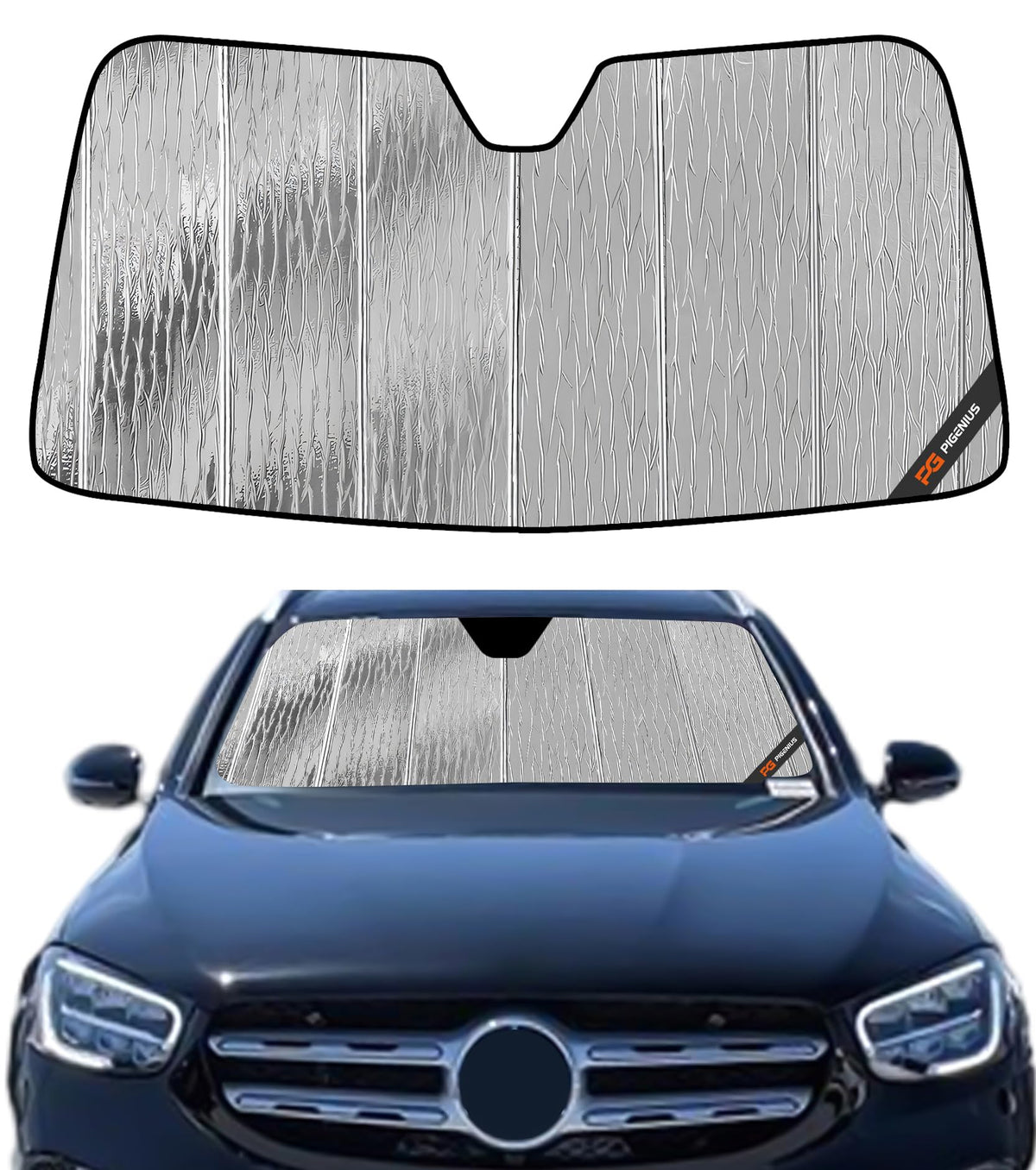 Pigenius Windshield Sunshade for Mercedes-Benz GLE/GLS SUV 2020-2026 Front Window Shade - AstraGuard