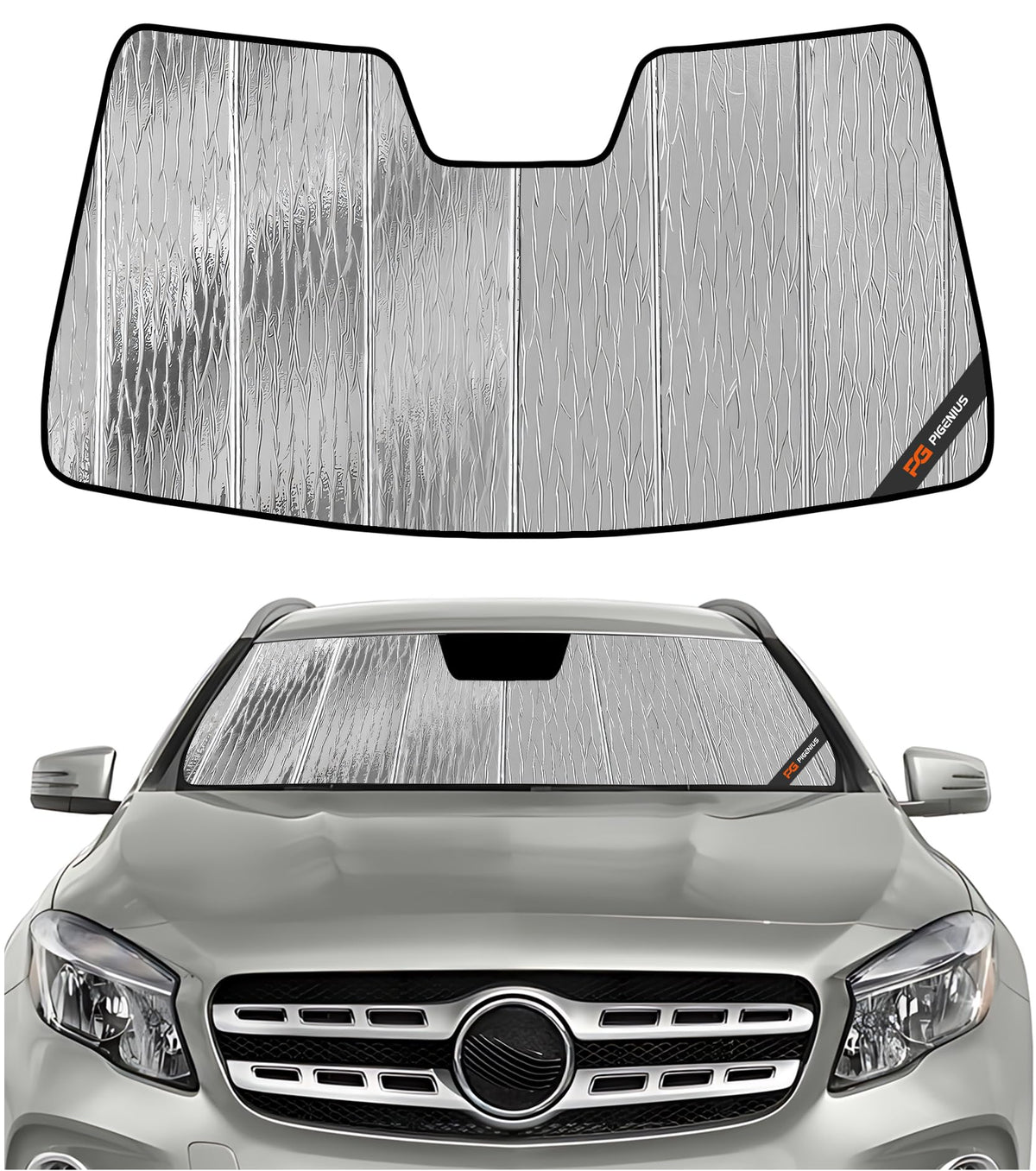Pigenius Windshield Sunshade for Mercedes-Benz GLE/GLS SUV 2020-2026 Front Window Shade - AstraGuard