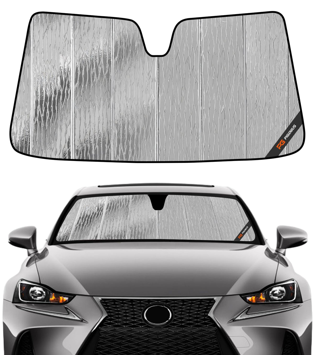 Pigenius Windshield Sunshade for Lexus IS200t/IS250/IS300/IS350/IS F 2014-2020 Front Window Sun Shade - AstraGuard