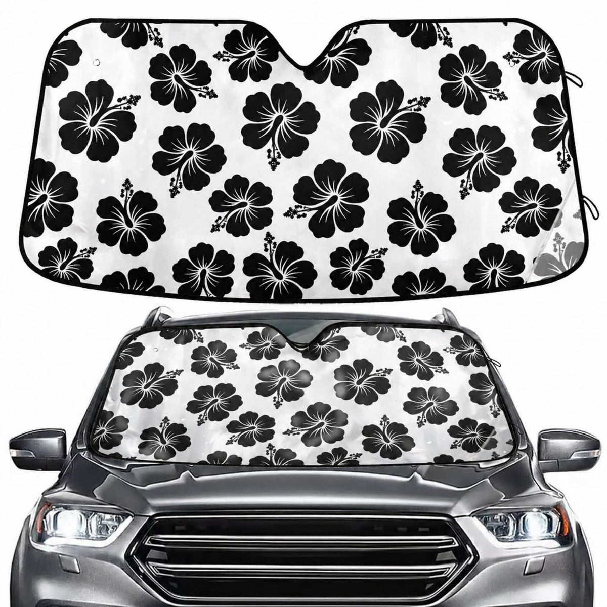 Sea Turtle Teal Windshield Sun Shade for Car Auto SUV Truck Foldable Front Window Sunshade Sun Visor Protector Block UV Rays Reflect Heat, 55" x 28"