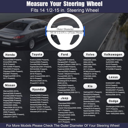 Steering Wheel Cover 14.5"-15", Non-Folding Packaging, Heavy-Duty