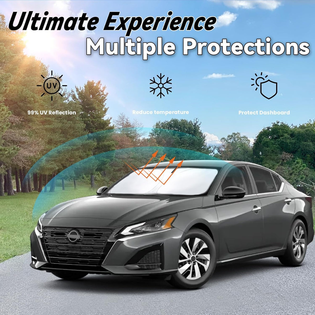 Windshield Sun Shade for 2019-2026 Nissan Altima Accessories