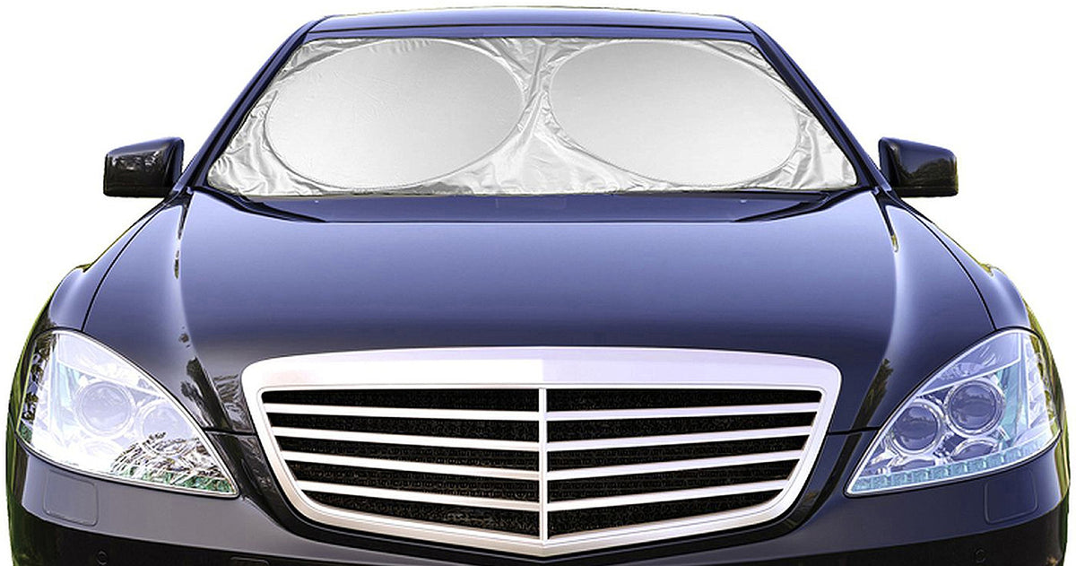Extra Jumbo Car Windshield Sunshade (70.9" x 39.4"), Fits Extra Large Windshields in Minivans, Cars, Trucks