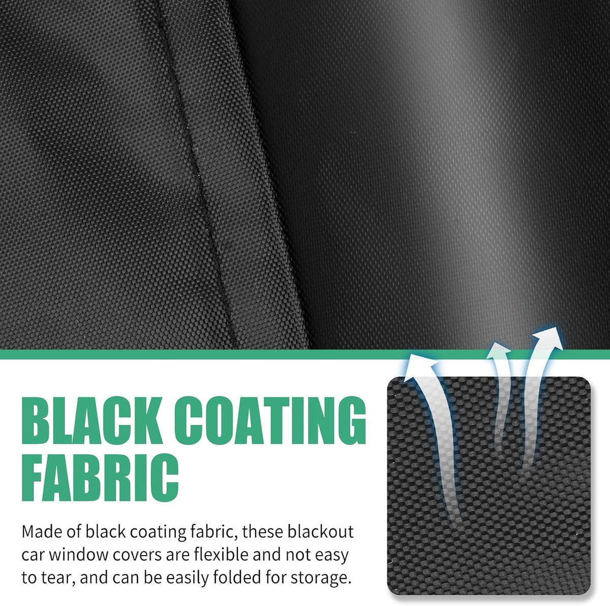 3PCS Extra Large Car Privacy Curtains Kit,Black Coated Car Window Shades Block Sunlight & Protect Privacy,Upgraded Rear/Divider Cars Curtains for Most Sedans SUVs