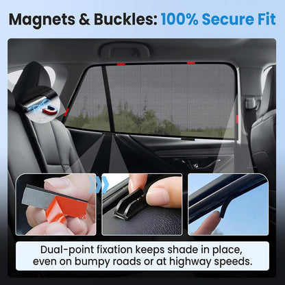 KUST Car Window Shades for 2021-2024 Subaru Outback Accessories, Breathable Mesh Magnetic Window Covers, Rear Back Side Window Sun Shades UV Block Privacy Protection for Baby Camping Napping 2PCS