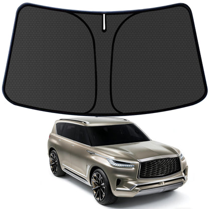 Murano Windshield Sun Shade for Murano 2015-2024 Blocks UV Rays Accessories,1:1 Custom Foldable Thickened Wear-Resistant Front Window Sunshade Visor,Keeps Your Car Cooler