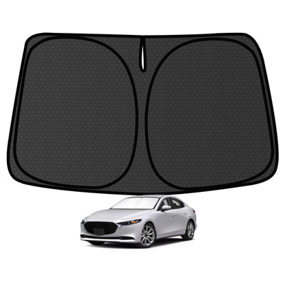 Murano Windshield Sun Shade for Murano 2015-2024 Blocks UV Rays Accessories,1:1 Custom Foldable Thickened Wear-Resistant Front Window Sunshade Visor,Keeps Your Car Cooler
