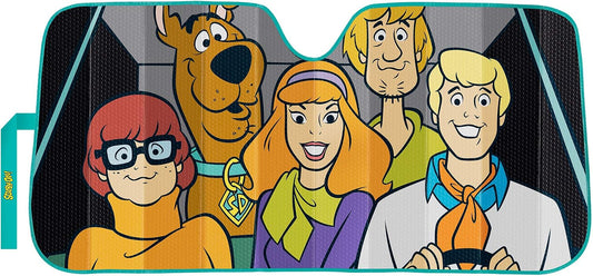 Plasticolor 003951R01 Warner Bros. Scooby-Doo Group Accordian Sunshade for Car Truck SUV, Silver