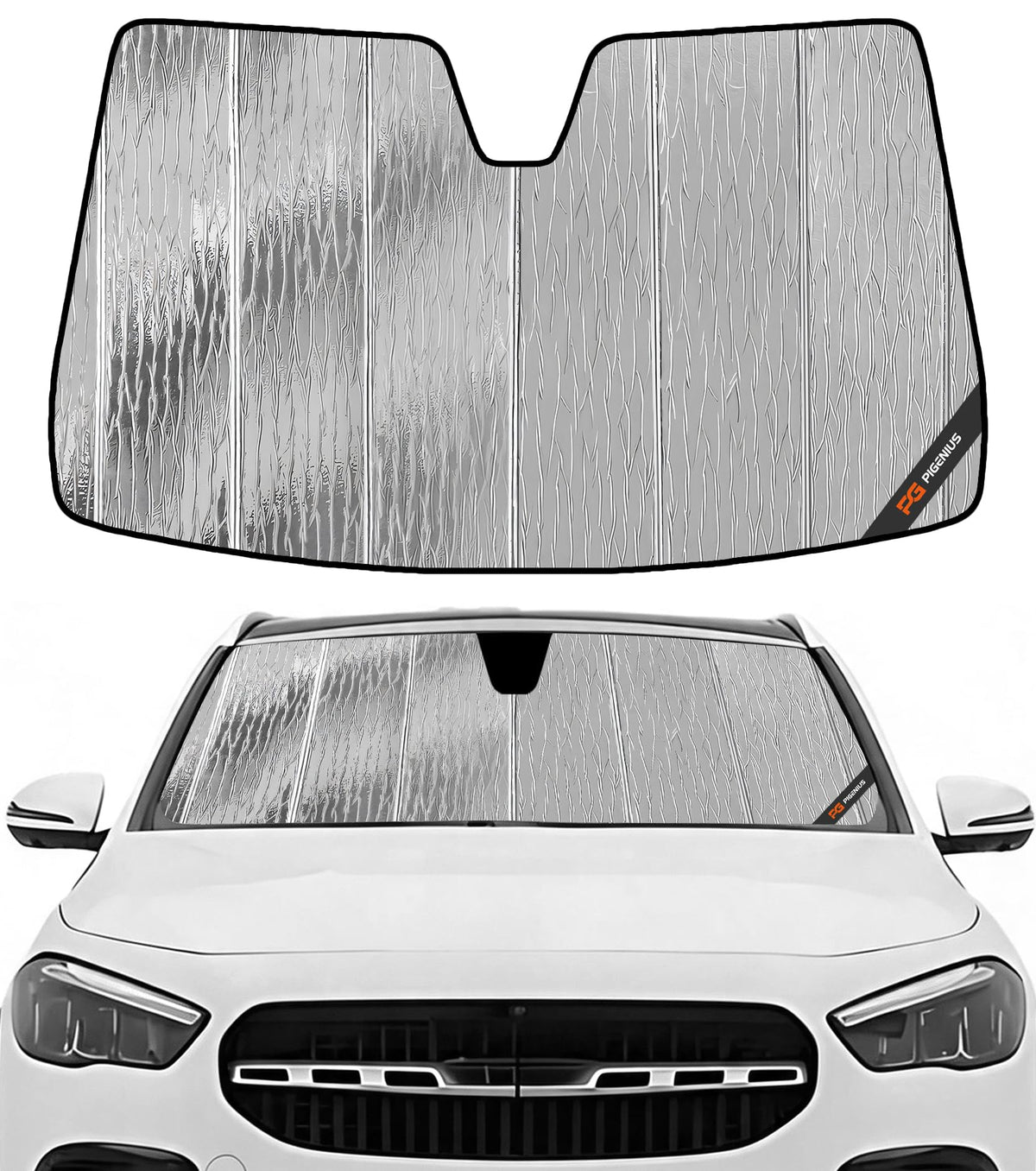 Pigenius Windshield Sunshade for Mercedes-Benz GLE/GLS SUV 2020-2026 Front Window Shade - AstraGuard