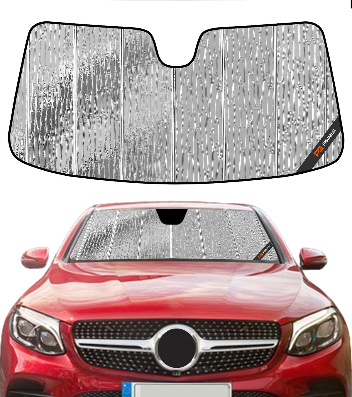 Pigenius Windshield Sunshade for Mercedes-Benz GLE/GLS SUV 2020-2026 Front Window Shade - AstraGuard