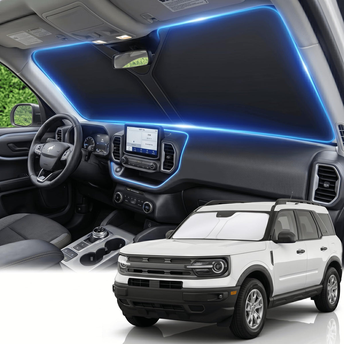 for Honda Accord 2018-2022 Windshield Sun Shade Front Window Shade Custom Fit Accord Accessories Sun Visor Foldable Shade Blocks UV Rays Summer Must Have Car Accessories