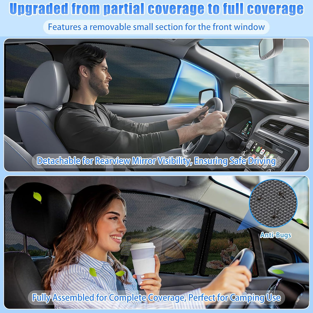 ZATOOTO Toyota Rav4 Window Shade 2019-2024, Breathable & Bug-Free