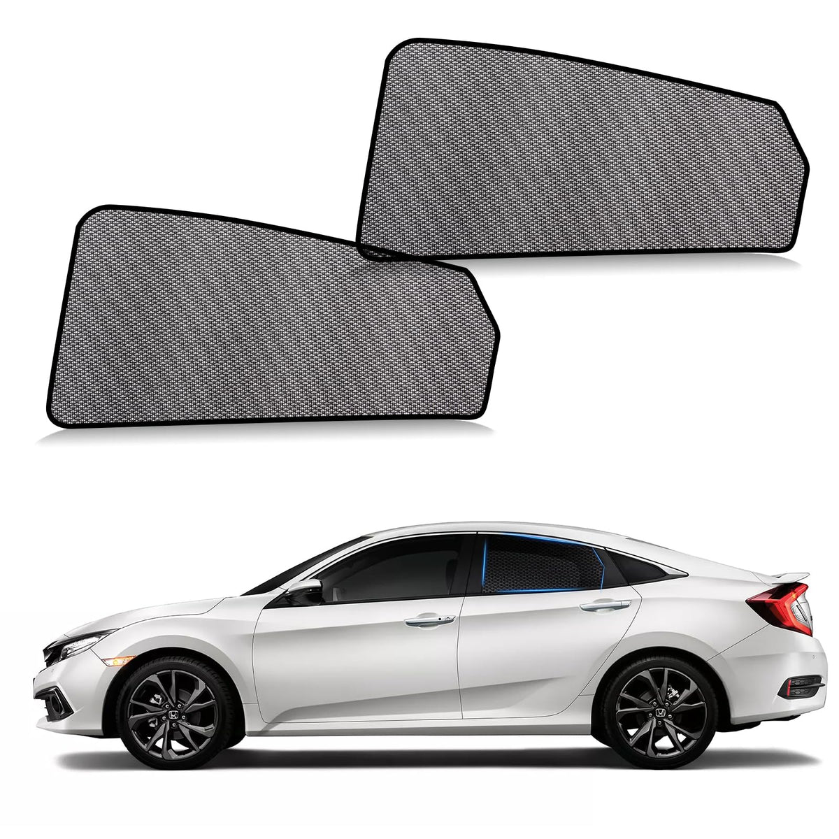 ZATOOTO Car Window Shades Toyota RAV4 2019-2024 for Rear Window, 2 Pack
