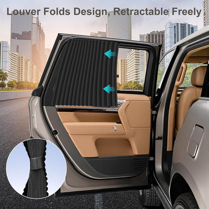 Magnetic Car Side Window Shades, 2Pack Car Privacy Curtains for Window