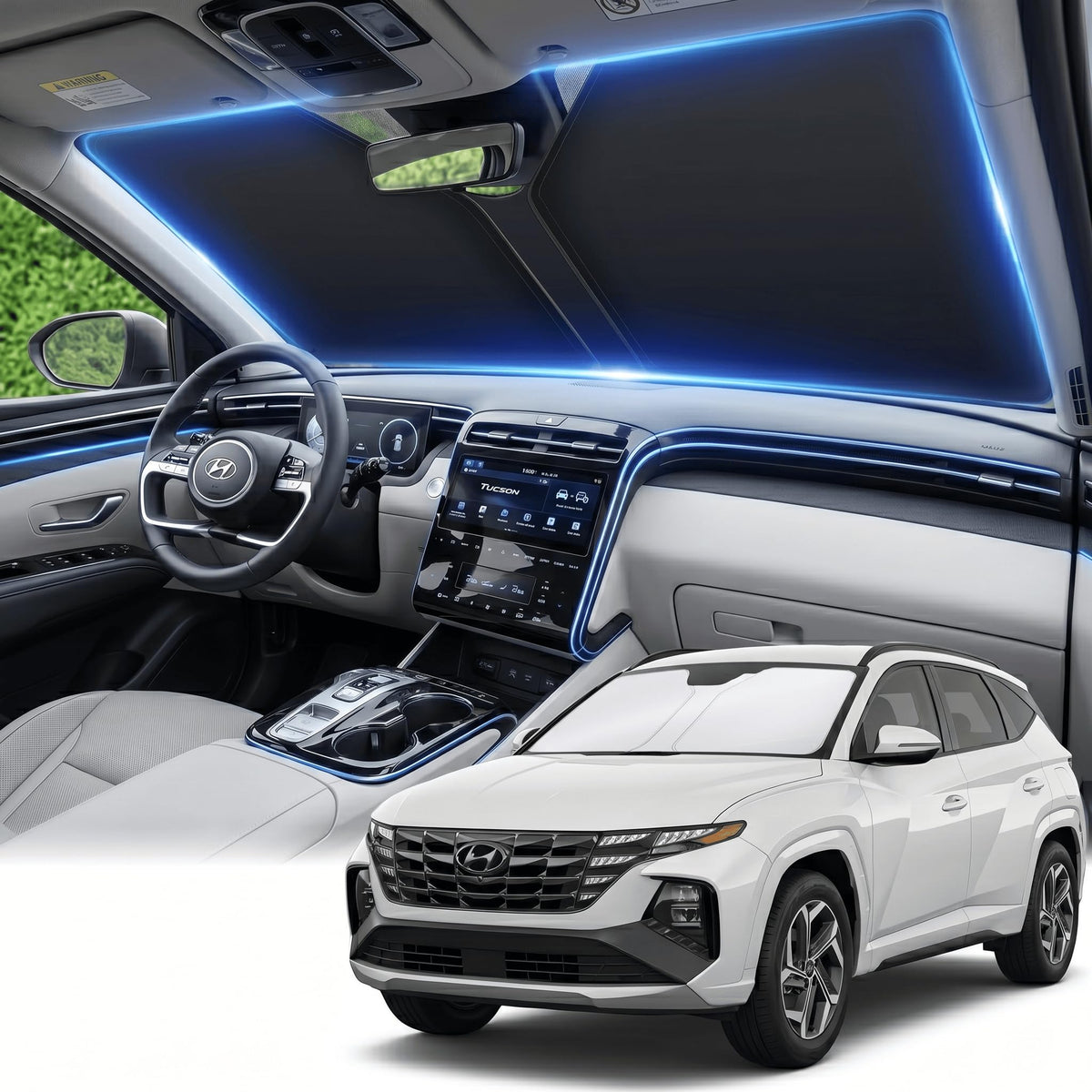 for Honda Accord 2018-2022 Windshield Sun Shade Front Window Shade Custom Fit Accord Accessories Sun Visor Foldable Shade Blocks UV Rays Summer Must Have Car Accessories