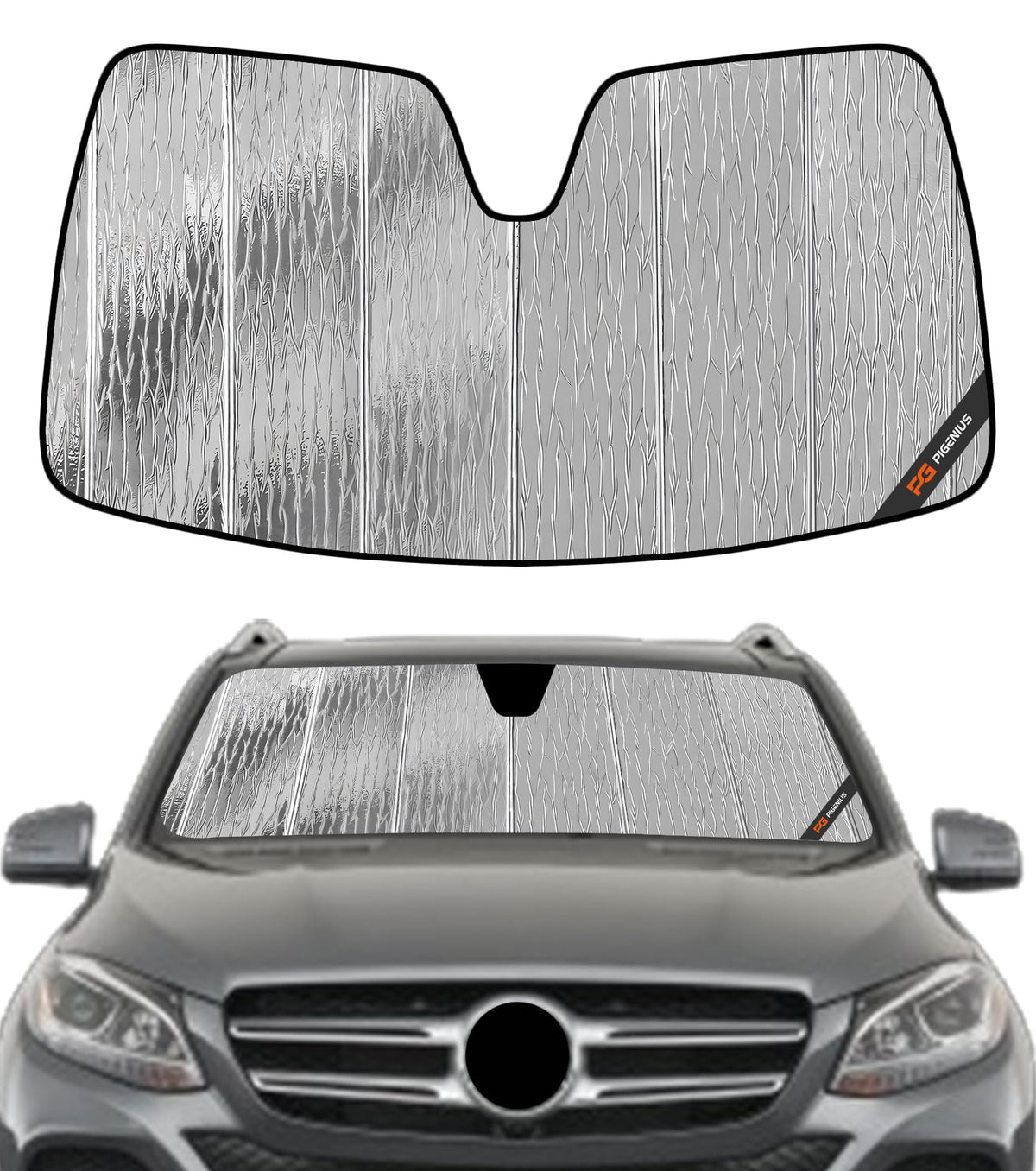Pigenius Windshield Sunshade for Mercedes-Benz GLE/GLS SUV 2020-2026 Front Window Shade - AstraGuard