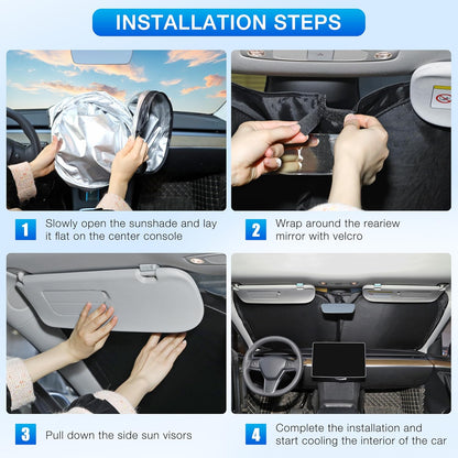 INSAUTO Custom Fit Windshield Sun Shade for Ford Escape 2013-2019