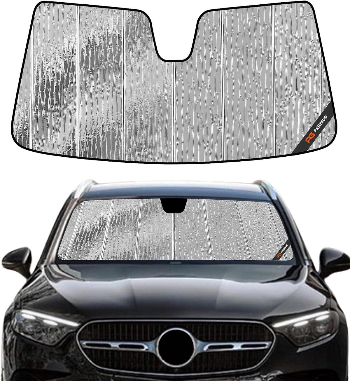 Pigenius Windshield Sunshade for Mercedes-Benz GLE/GLS SUV 2020-2026 Front Window Shade - AstraGuard