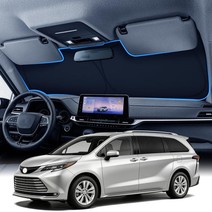 Zanch Custom Windshield Sun Shade for Nissan Altima 2019-2026, 7-Layer UV & Heat Block, 3D Laser Scanned, Interior Protection, Keep Car Cooler, Foldable Car Accessories