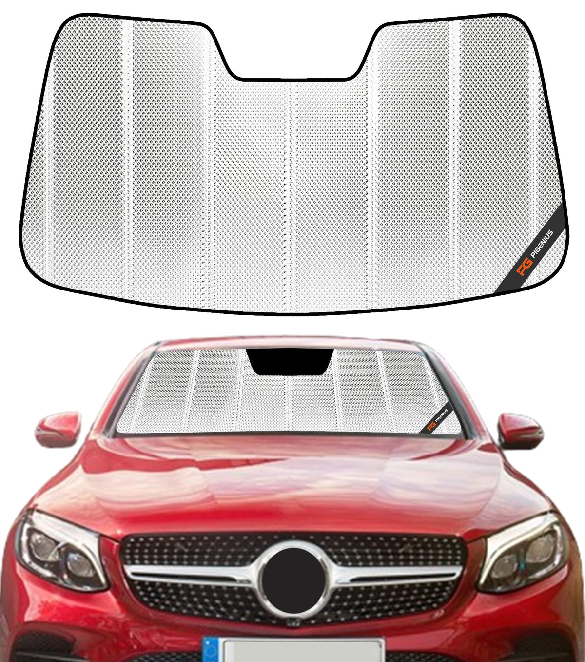 Pigenius Windshield Sunshade for Mercedes-Benz GLE/GLS SUV 2020-2026 Front Window Shade - AstraGuard