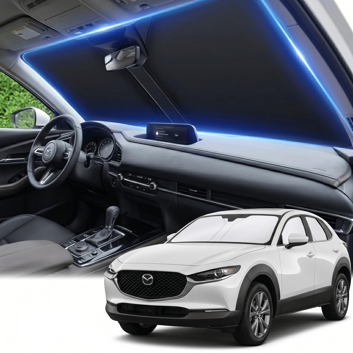 for Honda Accord 2018-2022 Windshield Sun Shade Front Window Shade Custom Fit Accord Accessories Sun Visor Foldable Shade Blocks UV Rays Summer Must Have Car Accessories