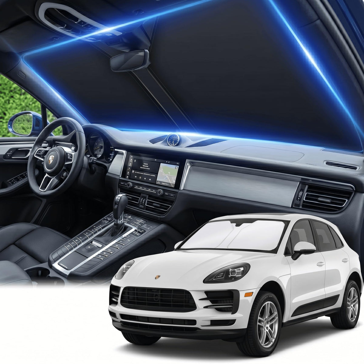 for Honda Accord 2018-2022 Windshield Sun Shade Front Window Shade Custom Fit Accord Accessories Sun Visor Foldable Shade Blocks UV Rays Summer Must Have Car Accessories