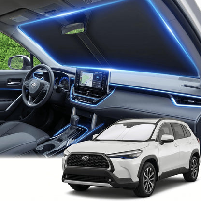 for Honda Accord 2018-2022 Windshield Sun Shade Front Window Shade Custom Fit Accord Accessories Sun Visor Foldable Shade Blocks UV Rays Summer Must Have Car Accessories