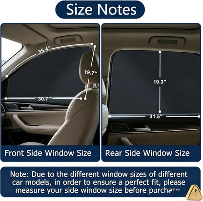 Universal Side Window Sunshades, 4PCS Privacy Window Covers