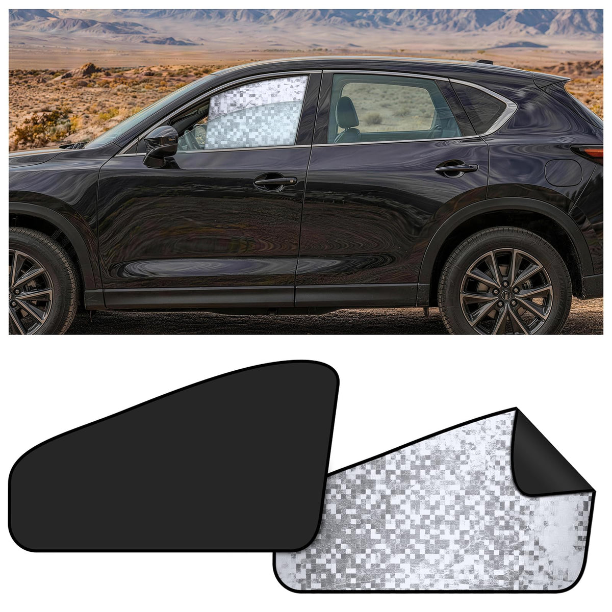 ZATOOTO Magnetic Side Window Sun Shade, Car Window Covers, Heat Reflective
