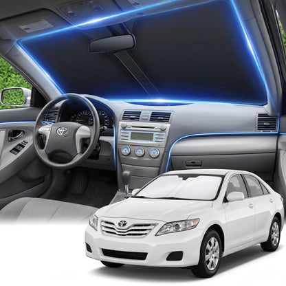 for Honda Accord 2018-2022 Windshield Sun Shade Front Window Shade Custom Fit Accord Accessories Sun Visor Foldable Shade Blocks UV Rays Summer Must Have Car Accessories