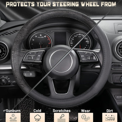 SEG Direct Car Steering Wheel Cover for Prius Civic Model 3 / Y 14"-14.25"