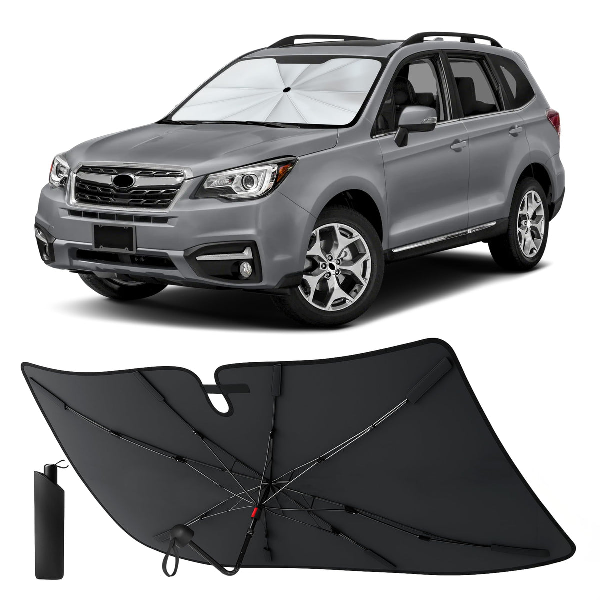 Econour Windshields Sun Shade for Car, Foldable Car Sunshade & Window Tint