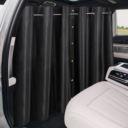XCBYT Car Privacy Divider Curtain for SUV Van, Adjustable Blackout Rod