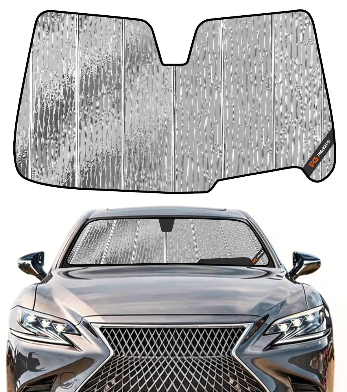 Pigenius Windshield Sunshade for Lexus IS200t/IS250/IS300/IS350/IS F 2014-2020 Front Window Sun Shade - AstraGuard