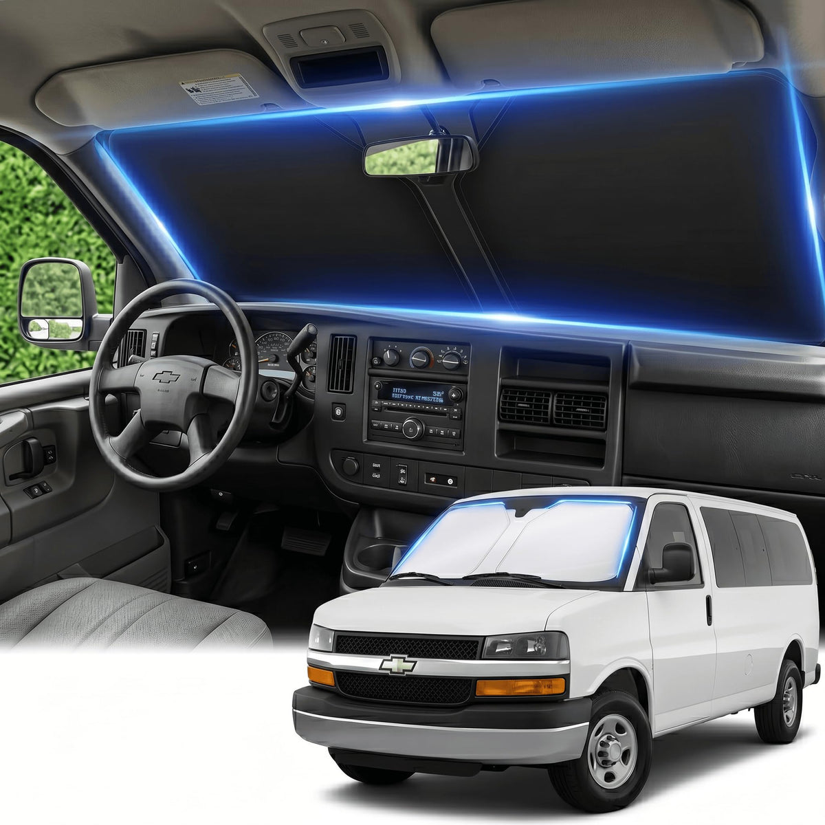 for Honda Accord 2018-2022 Windshield Sun Shade Front Window Shade Custom Fit Accord Accessories Sun Visor Foldable Shade Blocks UV Rays Summer Must Have Car Accessories