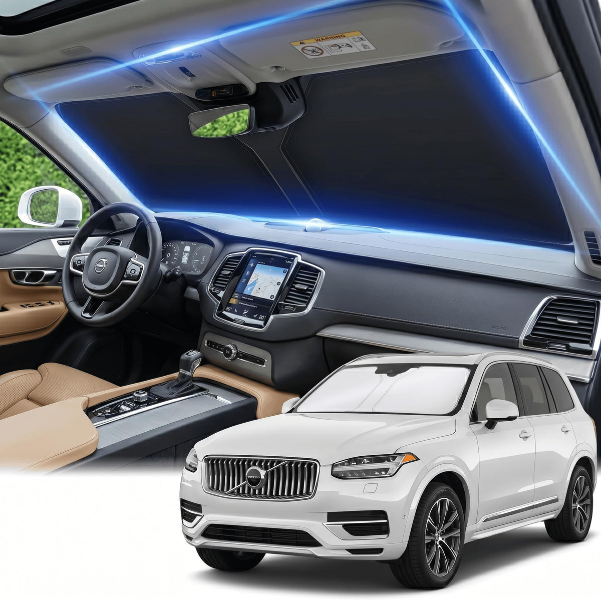 for Honda Accord 2018-2022 Windshield Sun Shade Front Window Shade Custom Fit Accord Accessories Sun Visor Foldable Shade Blocks UV Rays Summer Must Have Car Accessories